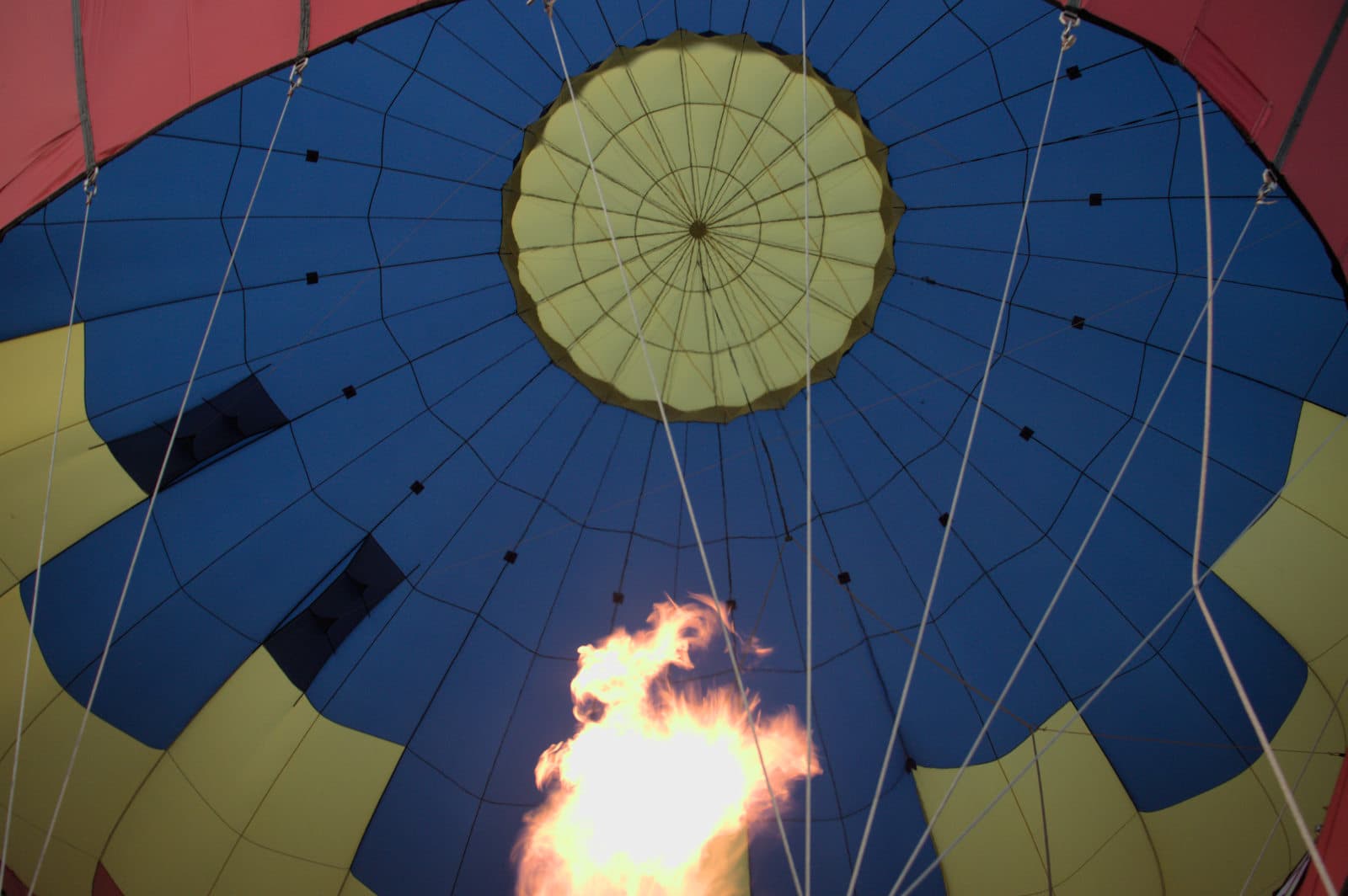 Our Helios balloon - inside canopy view.